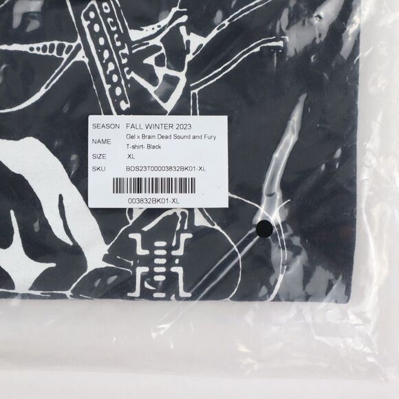 Brain Dead x GEL x Sound & Fury T-Shirt NJ Hardcore Punk Black XL - NWT - Picture 4 of 6